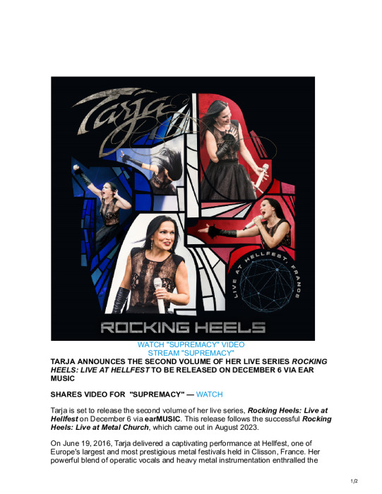 Tarja – Rocking Heels: Live at Hellfest