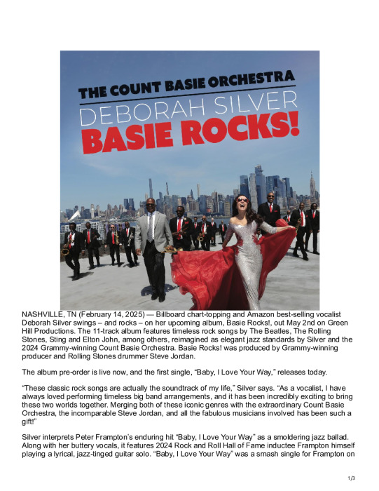 Deborah Silver Swings Classic Rock – Basie Rocks