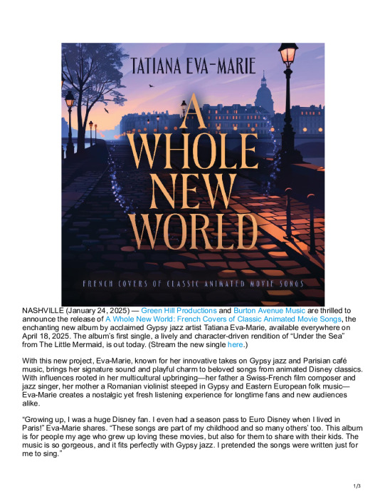 Tatiana Eva-Marie – A Whole New World